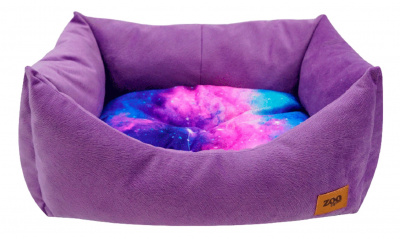 Лежанка (Зооэкспресс) Космос пухлик мебельная ткань №1 сиреневая, 43*32*21 см 