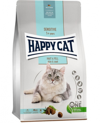 Happy Cat Sensitive 0,3кг для кожи и шерсти сухой для кошек (140934)
