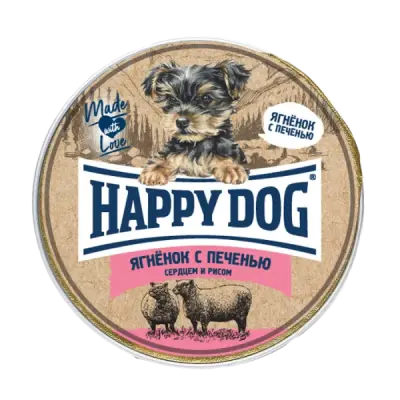 Happy Dog Natur Line 0,125кг ягненок с печенью, сердцем и рисом паштет для щенков Happy Dog Natur Line 0,125кг ягненок с печенью, сердцем и рисом паштет для щенков фото