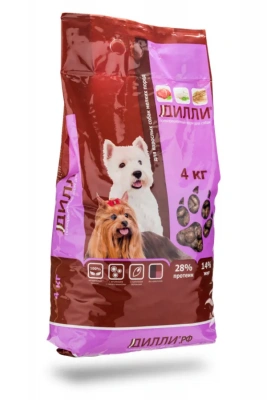 Дилли 4кг сухой корм для взрослых собак мелких пород (006952) фото
