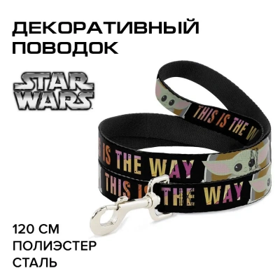 Поводок (Buckle-Down) Звездные войны Малыш Йода THIS IS THE WAY черный 120см Поводок (Buckle-Down) Звездные войны Малыш Йода THIS IS THE WAY черный 120см фото
