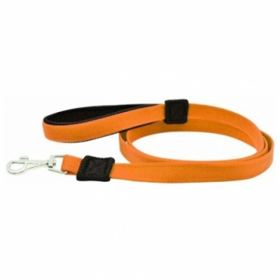 Поводок (Зооэкспресс) 5122 А FRESH LINE 25 мм капрон, мягкая ручка с сеткой длина 2 м апельсиновый 