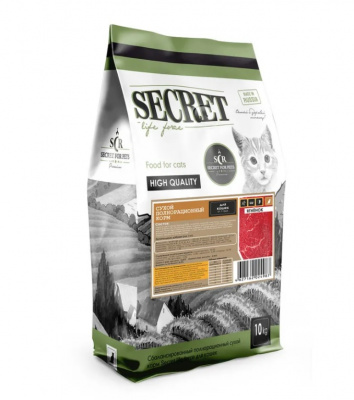 Секрет (Secret) Life Force 10кг сухой ягненок для кошек (24840)