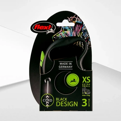 Рулетка (Flexi) Black Design XS трос 3м до 8кг зеленый фото