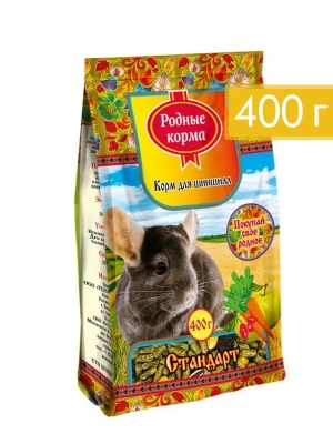 Родные корма 0,4кг Зерносмесь стандарт для шиншил (173703)