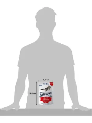 Happy Cat 0,085кг говядина баранина кусочки в соусе для кошек (405886) фото