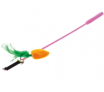 Дразнилка-удочка (V.I.Pet) с игрушкой "морковь" ST-103 /12/