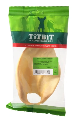 TiTBiT 0,027кг ухо телячье большое (мягк.упаковка) фото