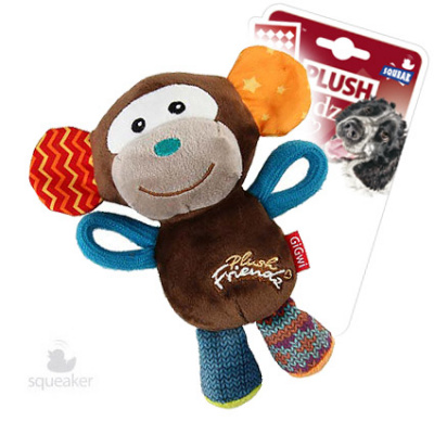 Игрушка (GiGWi) 75349 Обезьянка с пищалкой 16см для собак серия PLUSH FRIENDZ Игрушка (GiGWi) 75349 Обезьянка с пищалкой 16см для собак серия PLUSH FRIENDZ