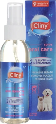 Спрей (Cliny) для полости рта для кошек и собак, 100мл Спрей (Cliny) для полости рта для кошек и собак, 100мл