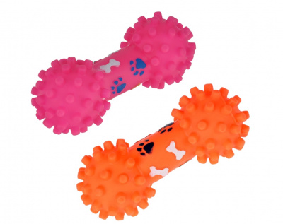 Игрушка (Beeztees) 620024 Гантель с круглыми шипами, винил 17см для собак фото