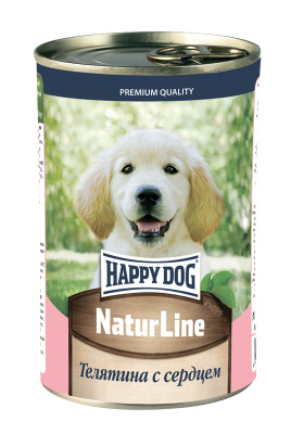Happy Dog Natur Line 0,410кг телятина, сердце консервы для щенков (741053) фото