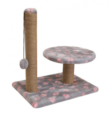 Когтеточка (ЗЭ) Столбик с полкой мех Лапки 35*45*52 см Когтеточка (ЗЭ) Столбик с полкой мех Лапки 35*45*52 см