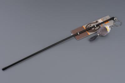 Дразнилка Wogy Мышка 9см (натуральный мех-норка) съемная на палочке l=45см для кошек