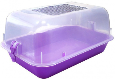 Террариум (Зооэкспресс) 15052 средний с металлической дверкой полупрозрачный 40*27*18 см