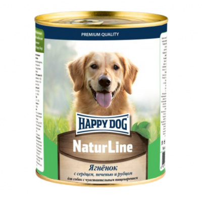 Happy Dog Natur Line 0,97кг ягненок, сердце, печень, рубец консервы для собак (740995) фото