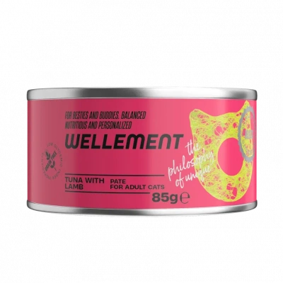 Wellement 0,085кг тунец с ягнёнком паштет для взрослых кошек фото Wellement 0,085кг тунец с ягнёнком паштет для взрослых кошек фото