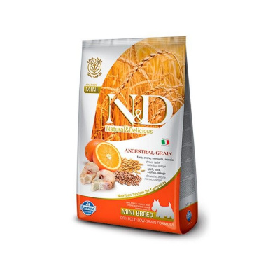 Farmina (Фармина) N&D Low Grain Dog 0,8кг с треской и апельсином для взрослых собак мелких пород (022035)