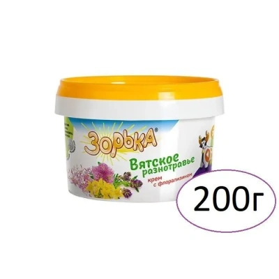 Крем (Зорька) 0,2кг Вятское разнотравье банка (12шт/уп) фото