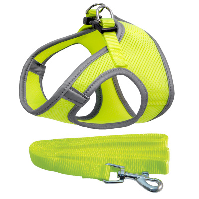 Комплект (Triol) HL028XS шлейка-жилетка (грудь 30см) + поводок 1,5*120см, неон-желтый, светоотражающий Комплект (Triol) HL028XS шлейка-жилетка (грудь 30см) + поводок 1,5*120см, неон-желтый, светоотражающий