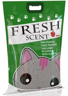 Наполнитель (Fresh Scent) комкующийся Яблоко 10л свежесть   Наполнитель (Fresh Scent) комкующийся Яблоко 10л свежесть