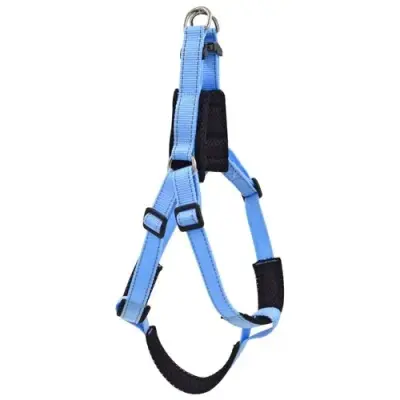 Шлейка (Зооэкспресс) 5722Г FRESH LINE 15 мм капрон/сетка быстросъемная, регулируемая от 40 до 50 см голубая