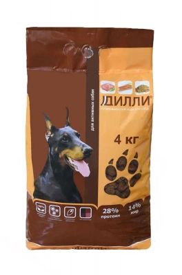 Дилли 4кг сухой корм для активных собак (003845) фото