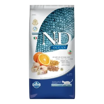 Farmina (Фармина) N&D Low Grain Cat Ocean 5кг треской и апельсином для взрослых кошек (036797) Farmina (Фармина) N&D Low Grain Cat Ocean 5кг треской и апельсином для взрослых кошек (036797) фото