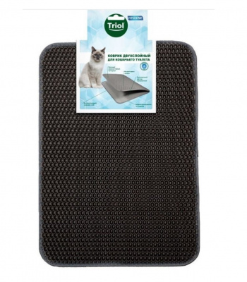 Коврик (Triol) для кошачьего туалета двухслойный Соты, 470*370мм Коврик (Triol) для кошачьего туалета двухслойный Соты, 470*370мм