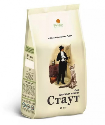 Стаут 2кг цыпленок+рис сухой для взрослых кошек (770044) Стаут 2кг цыпленок+рис сухой для взрослых кошек (770044)