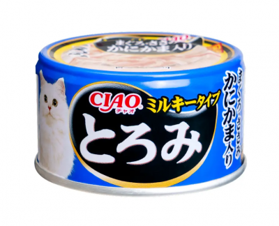 INABA CIAO Toromi Milky 0,08кг RU308 для кошек Тунец Магуро и куриное филе с сурими в овсяном молоке INABA CIAO Toromi Milky 0,08кг RU308 для кошек Тунец Магуро и куриное филе с сурими в овсяном молоке