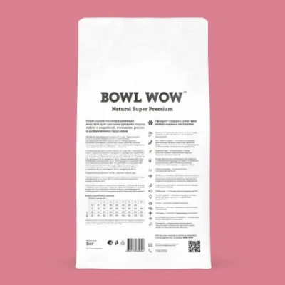 Bowl Wow 5кг индейка, ягненок с рисом и брусникой сухой для щенков средних пород (660644) фото Bowl Wow 5кг индейка, ягненок с рисом и брусникой сухой для щенков средних пород (660644) фото