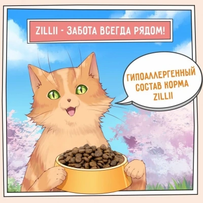 ZILLII (Зилли) Cat Hairball Control 0,4кг индейка и утка сухой для кошек, против комочков шерсти в желудке (352246) фото ZILLII (Зилли) Cat Hairball Control 0,4кг индейка и утка сухой для кошек, против комочков шерсти в желудке (352246) фото