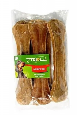 Triol Кость 0,2-0,21кг жевательная DENTAL PB-10 из жил 25см (10151048) 1уп (1/5) фото