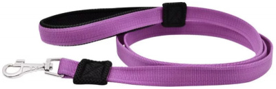 Поводок (Зооэкспресс) 5111С FRESH LINE 20 мм капрон, мягкая ручка с сеткой длина 1,5 м сиреневый 