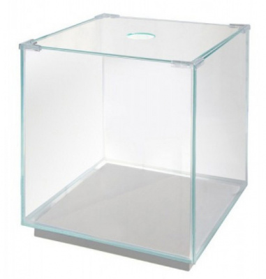 Аквариум (Голдфиш) Куб 30л с  покровным стеклом 319*319*340 Куб30бел
