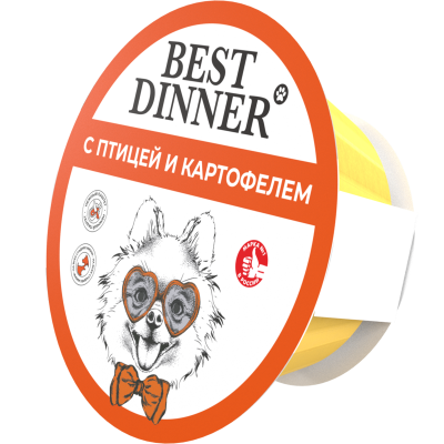 Best Dinner Dog 0,1кг птица и картофель паштет для собак (4408467) фото