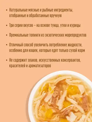 Деревенские лакомства 0,035кг*4шт суп из курицы с уткой и тыквой, пауч (76051141) фото