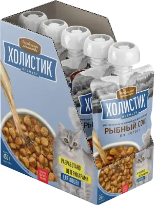 Деревенские лакомства 0,09кг Холистик Премьер Рыбный соус из лосося для кошек (76051387) фото