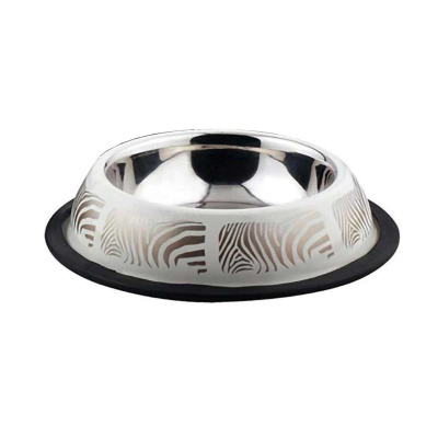 Миска Догман на резинке  № 0 цветной дизайн "зебра" 0,3 л Миска Догман на резинке  № 0 цветной дизайн "зебра" 0,3 л