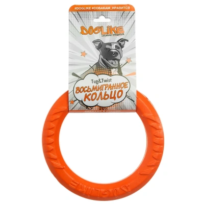 Кольцо (Doglike) 8-мигранное миниатюрное с этикеткой (оранжевый) фото