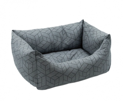 Лежанка (Зооэкспресс) пухлик "Геометрия" №2 750025 43*32*21 см серый