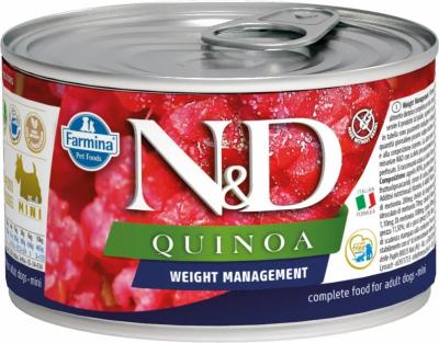 Farmina (Фармина) N&D 0,14кг DOG QUINOA WEIGHT MANAGEMENT MINI с киноа, для контроля веса собакам мини пород Farmina (Фармина) N&D 0,14кг DOG QUINOA WEIGHT MANAGEMENT MINI с киноа, для контроля веса собакам мини пород фото