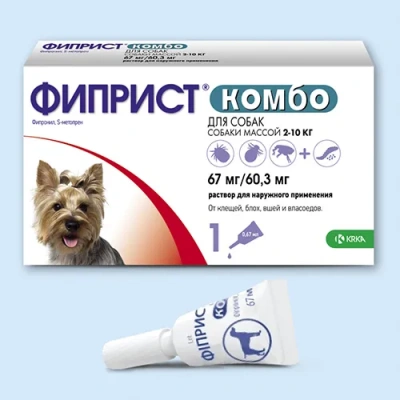 Фиприст Комбо 0,67мл 2-10кг (1пип) противопаразитарный для собак (ЛИЦЕНЗИЯ) фото