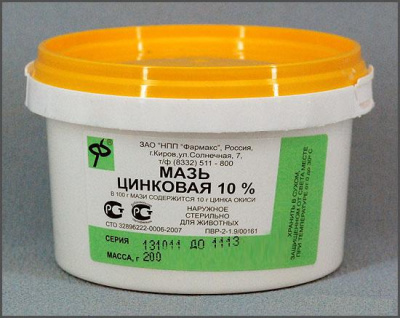 Цинковая мазь 10% 200гр (12шт/уп) фото