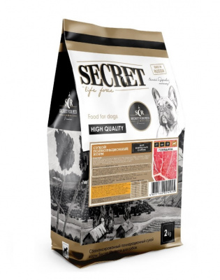 Секрет (Secret) Life Force  2кг сухой говядина для собак всех пород (24925)
