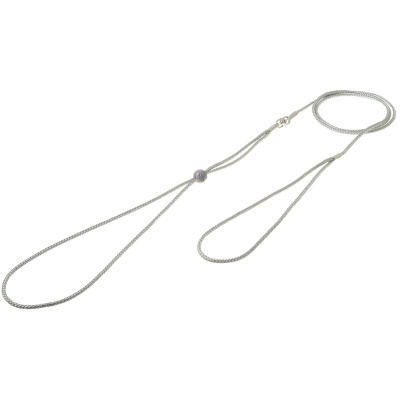 Ринговка (V.I.Pet) круглая с бусинкой (св.-серая)