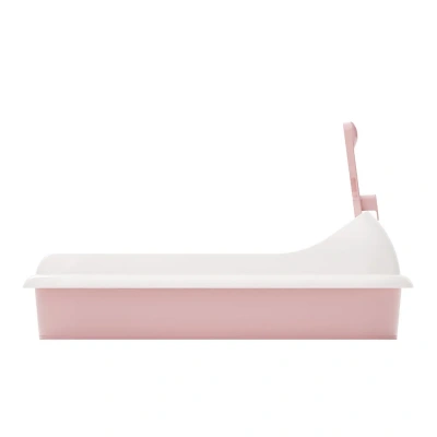 Туалет (Zoo Plast) Лекси набор лоток с бортом, сеткой и совком, розовый (45,5*35,5*16см) фото