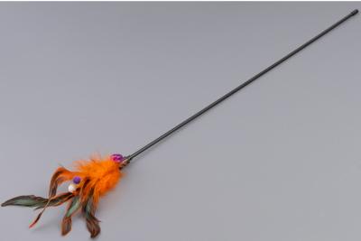 Игрушка-дразнилка WOGY для кошек Перья 15см с пружинками 3шт 8см, микс