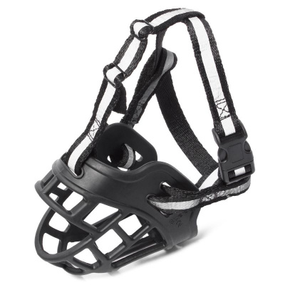 Намордник (Triol) силиконовый с нейлоновым ремешком №1, 55*35*90мм фото